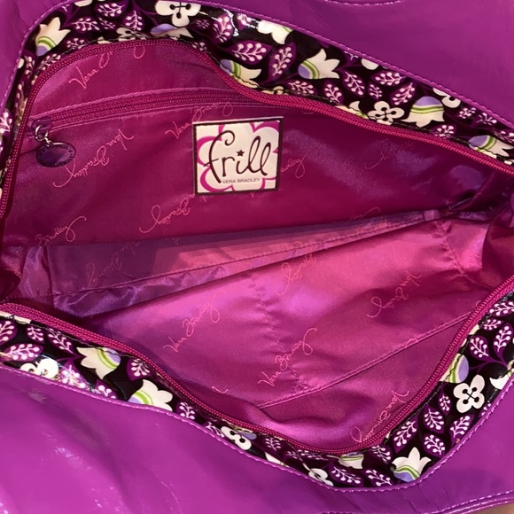 Vera Bradley plum petals vinyl tote bag - Picture 4 of 5
